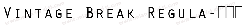 Vintage Break Regula字体转换